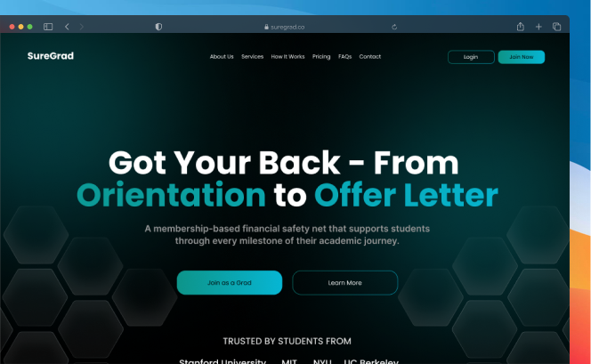 SureGrad – Student Finance Platform